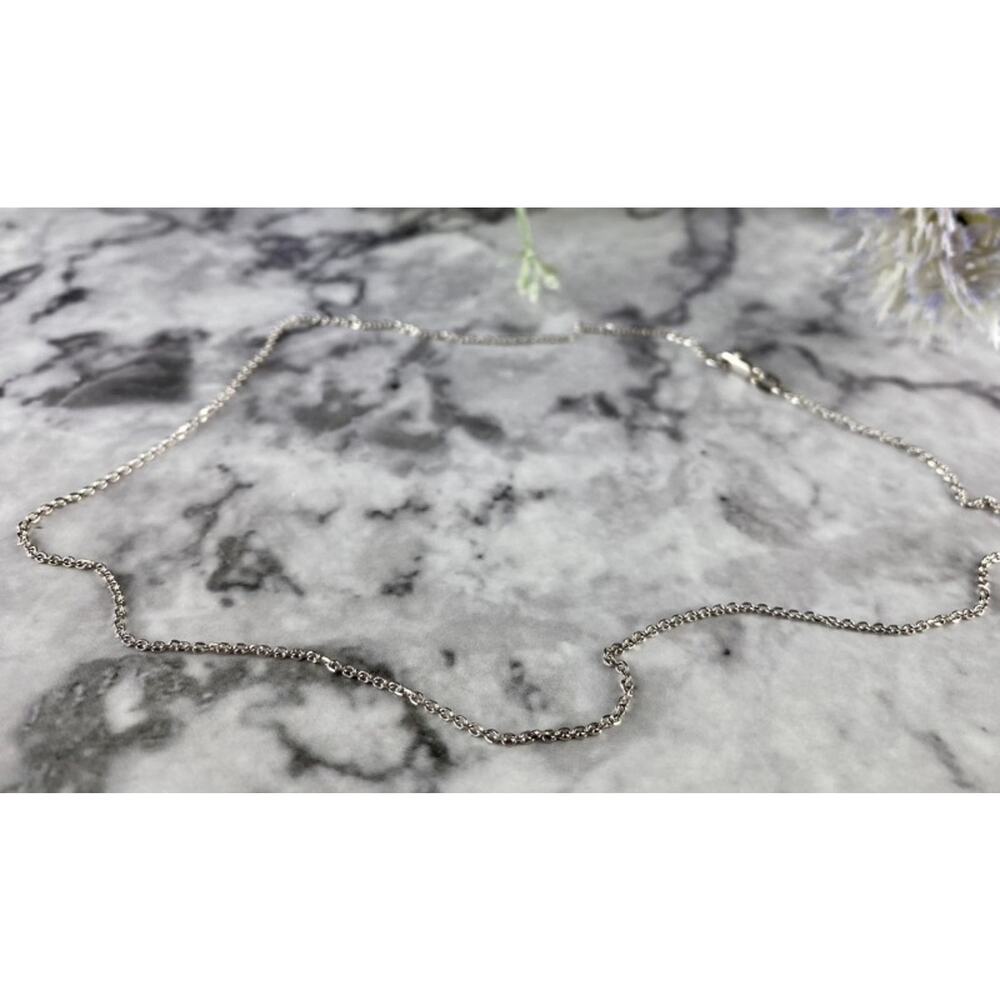 14 White Gold Chain 16.1 In - Picture 4 of 7